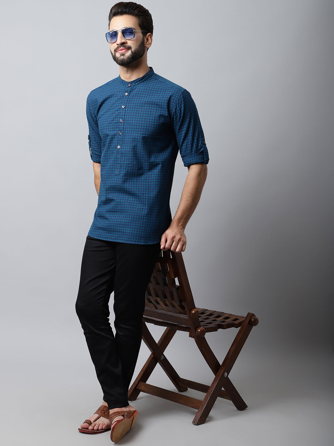 Men's Pure Cotton Kurta With Side Placket - Even Apparels