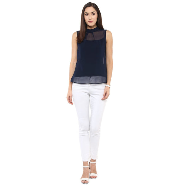 Women's Sleeveless Sheer Top - Pannkh