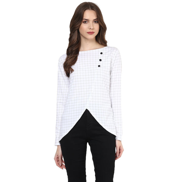 Women's Checks Petal Top - Pannkh