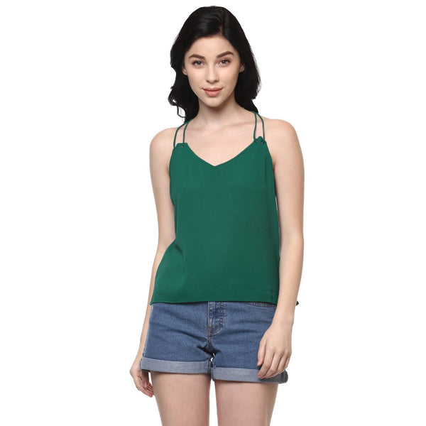 Women's Strappy Eyelit Top - Pannkh