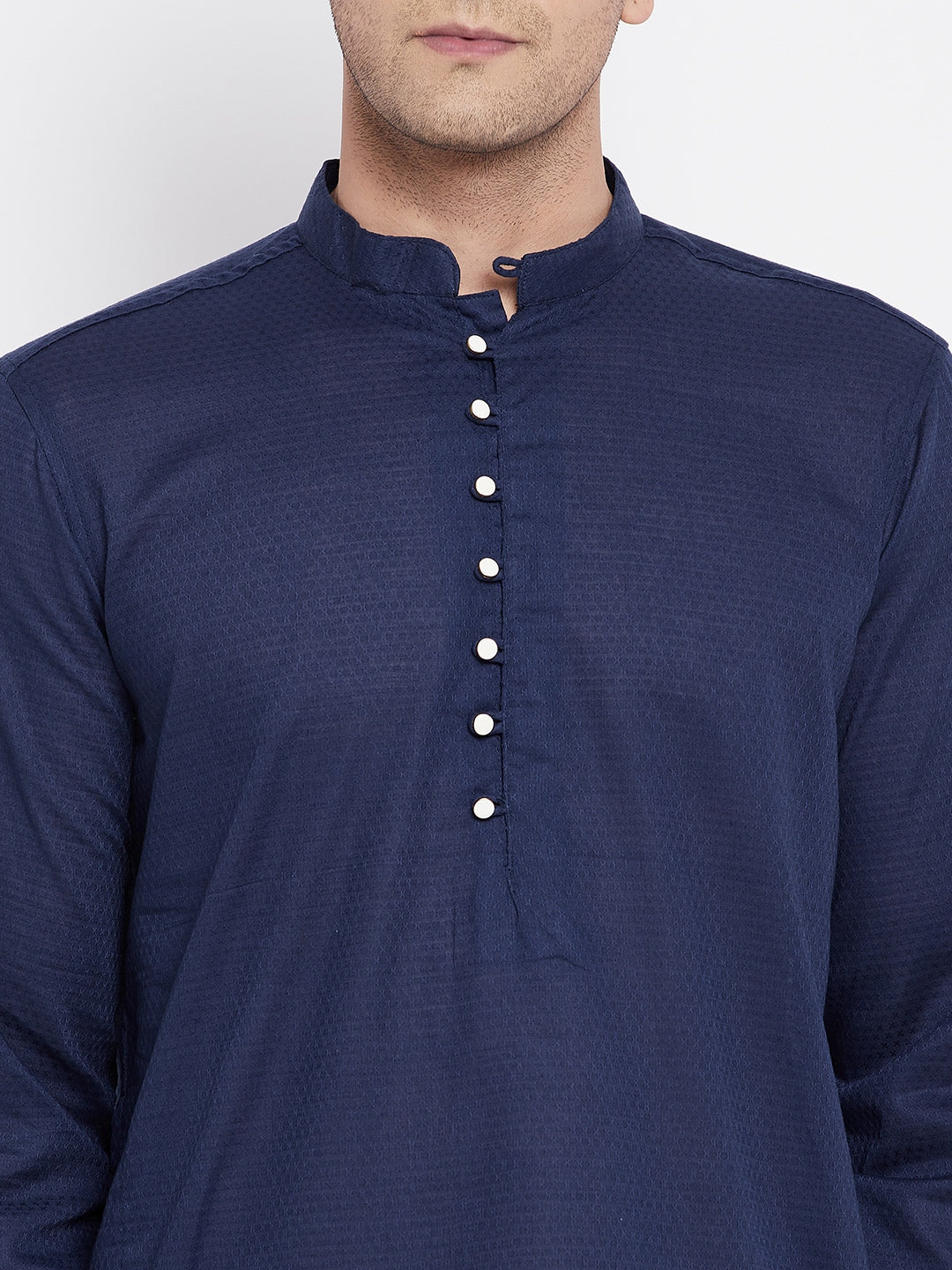 Men's Pure Cotton Kurta With Band Collar - Even Apparels