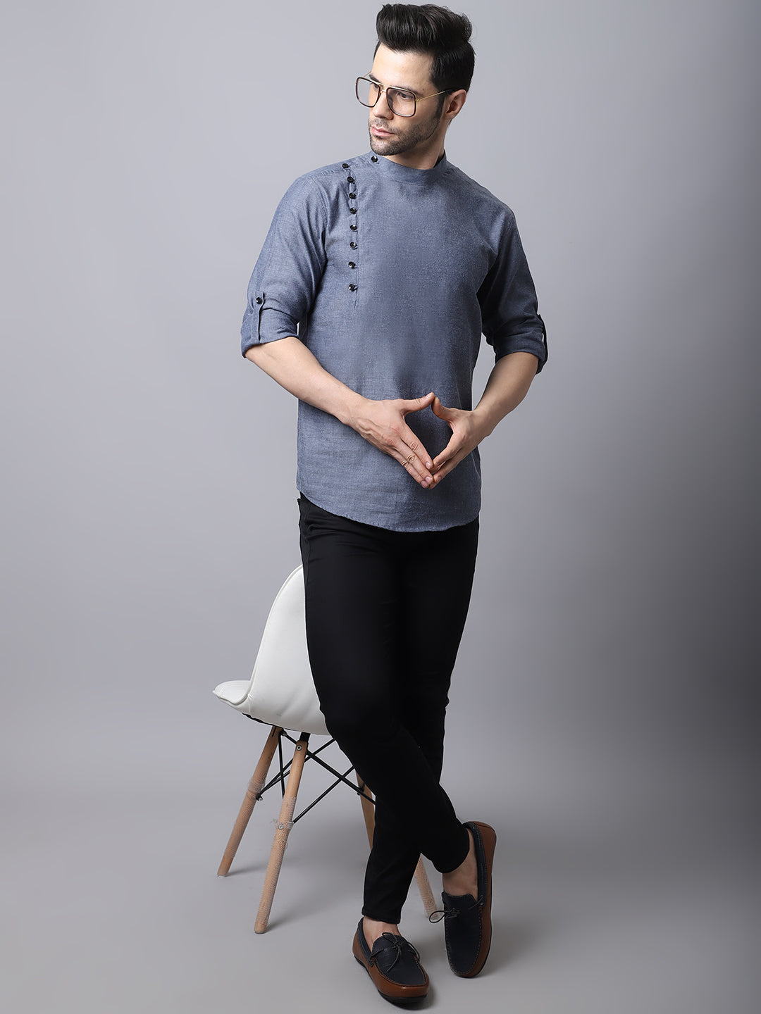 Men'S Pure Cotton Kurta With Side Placket - Even Apparels