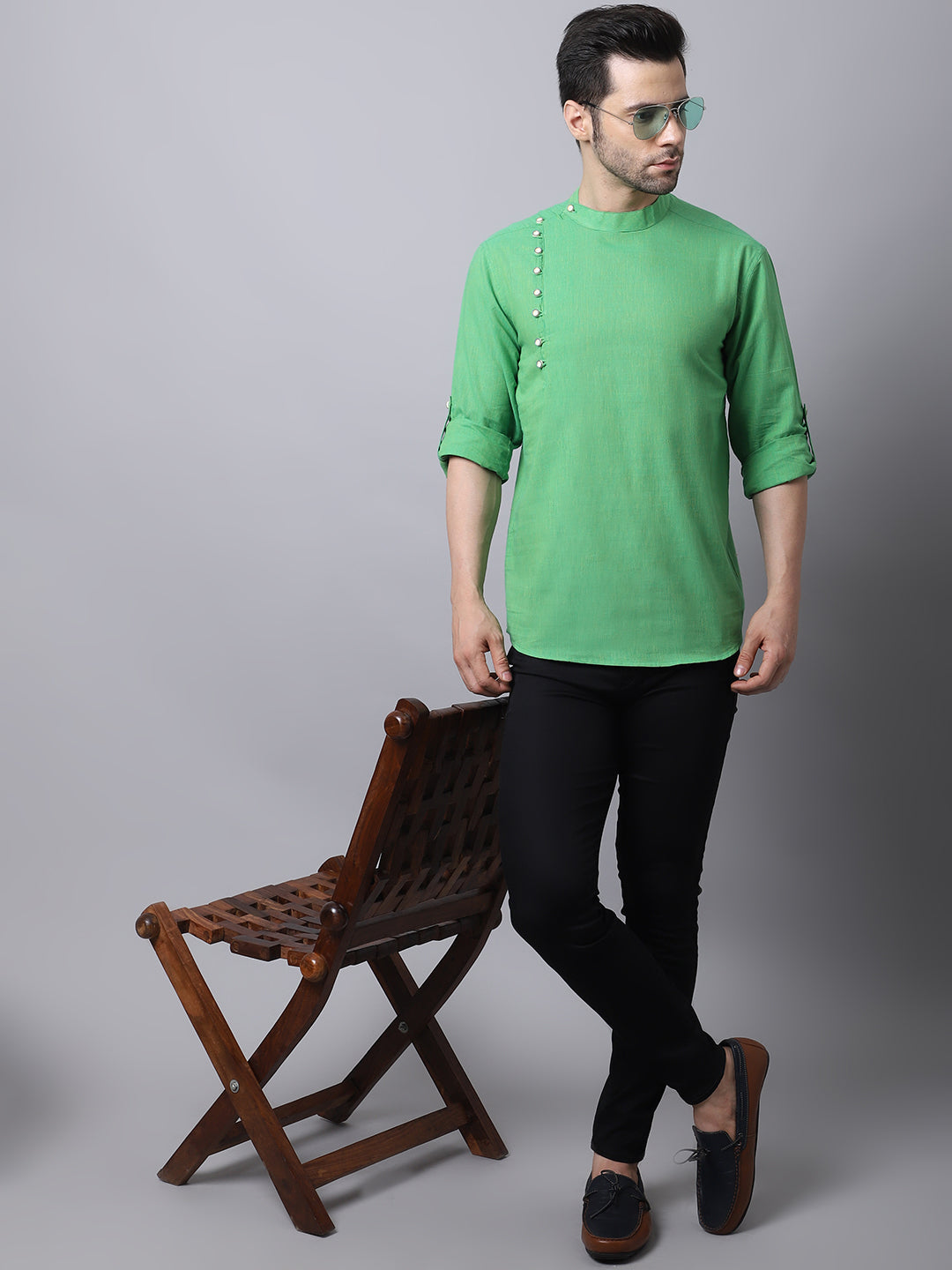 Men'S Pure Cotton Kurta With Side Placket - Even Apparels