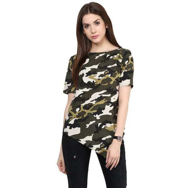 Women's Military Front V-Cut Top - Pannkh