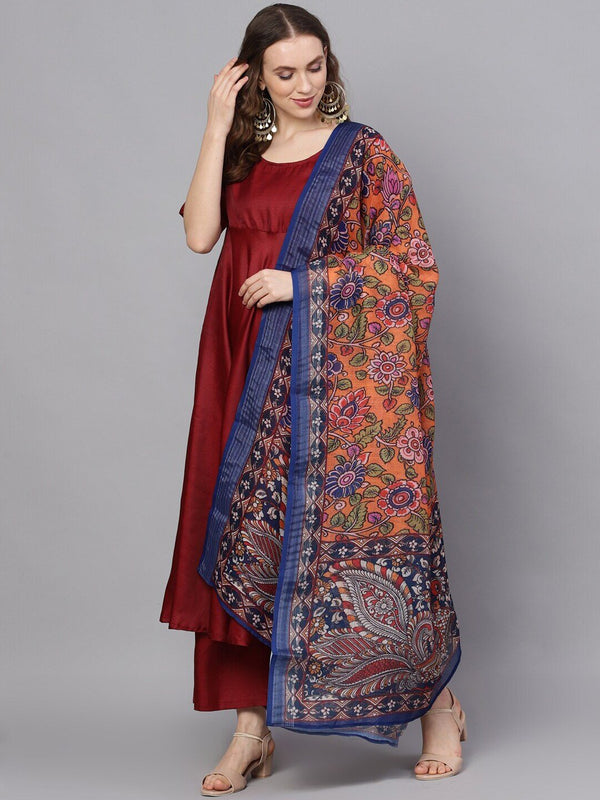 Women's  Kalamkari Printed Dupatta - AKS