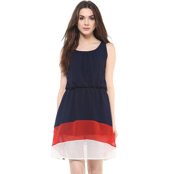 Women's Tricolor Dress - Pannkh