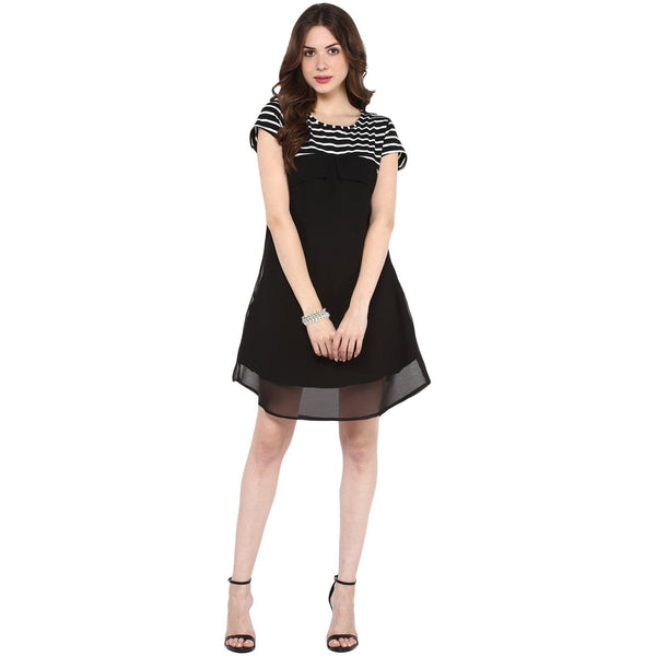 Women's Stripe Yoke Dress - Pannkh