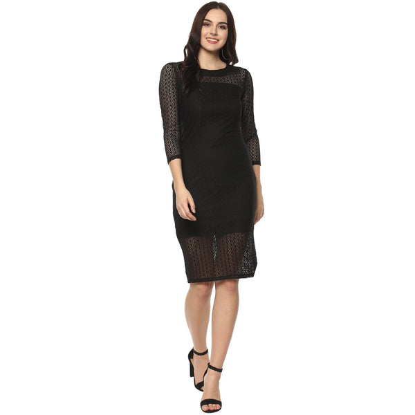 Women's Sheer Net Midi Dress - Pannkh