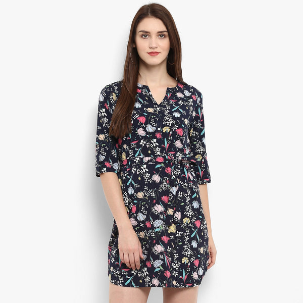 Women's Floral Printed Shirt Dress - Pannkh