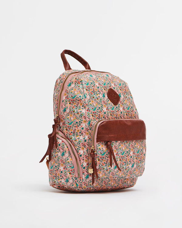 Springtime Floral Backpack-Pink - Chumbak