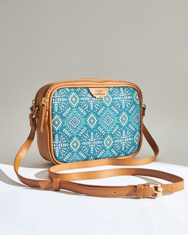 Teal By Chumbak Mexico Aztec Box Sling Bag - Chumbak