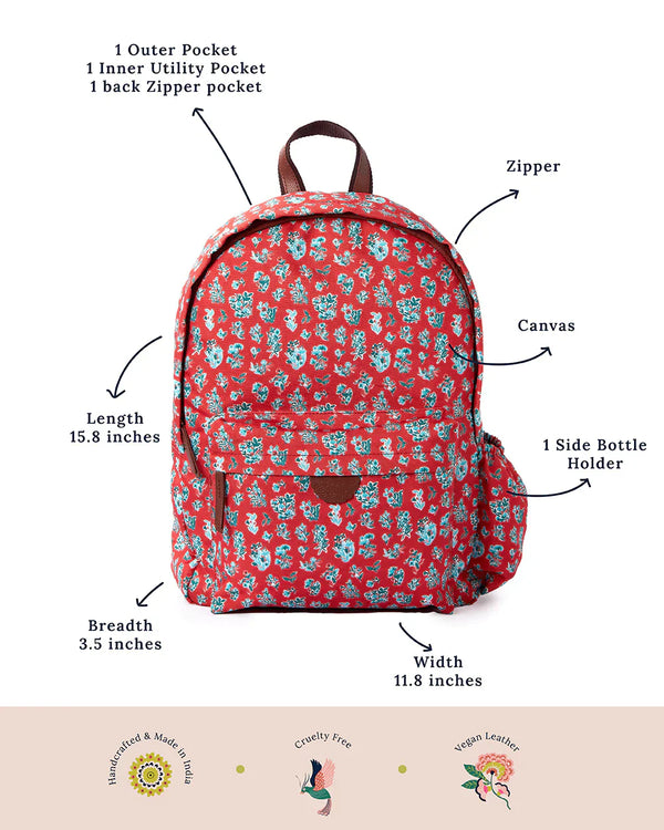 Teal By Chumbak Wildflower Laptop Backpack - Chumbak