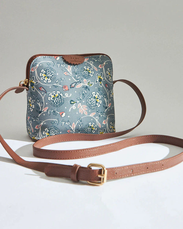 Teal By Chumbak Grey Bloom Sling Bag - Chumbak