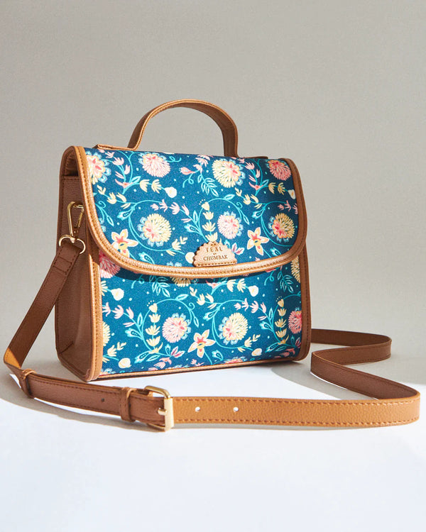 Teal By Chumbak Blue Bloom Crossbody Bag - Chumbak