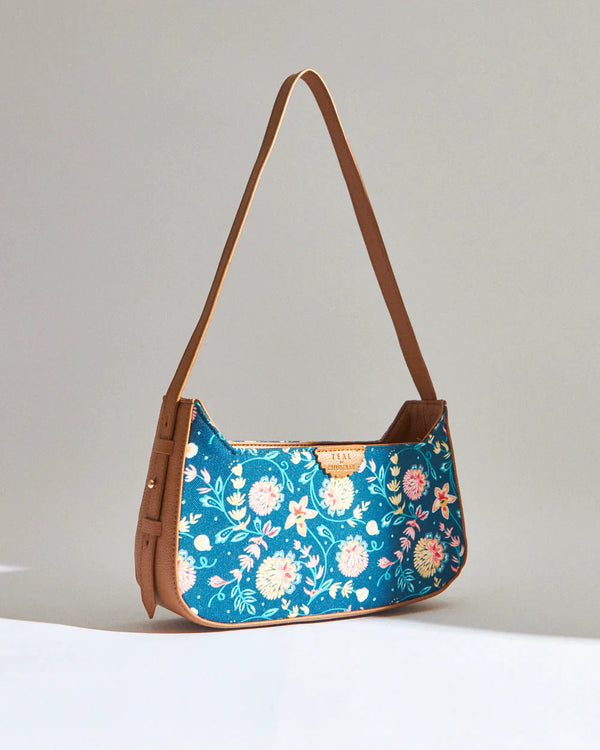 Teal By Chumbak Blue Bloom Shoulder Bag - Chumbak