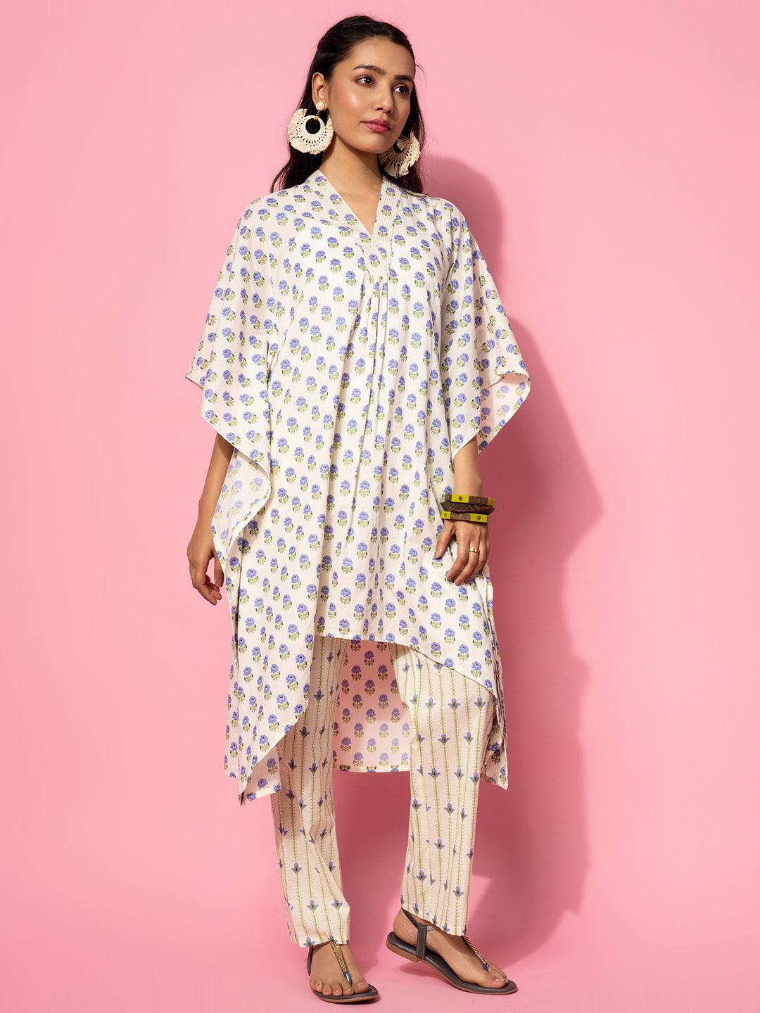 Cream Printed Cotton Co-Ords - Jashvi