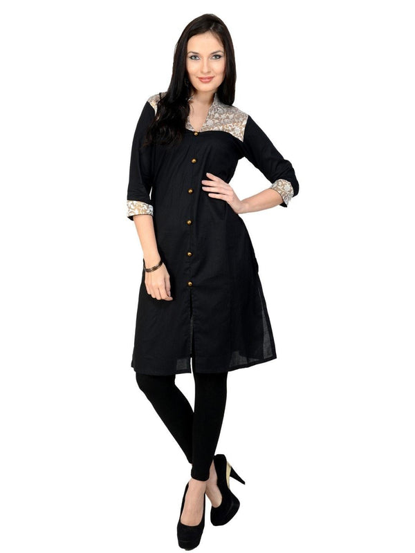 Women's Pannkh Casual 3/4 Sleeve PrintedKurti - Pannkh