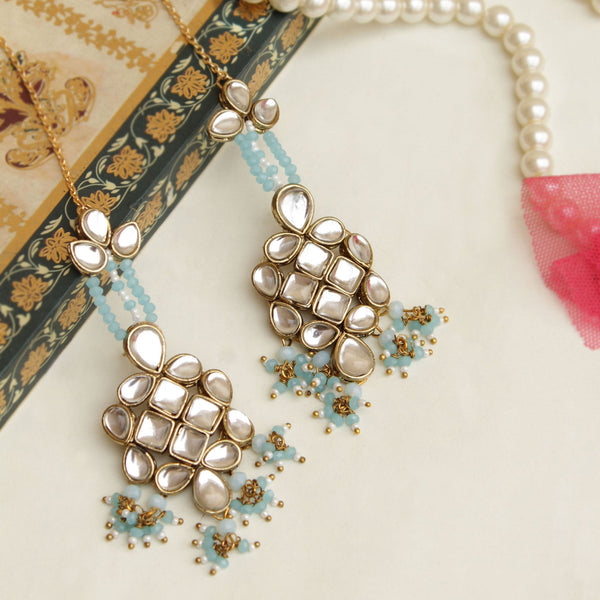 Women's Majestic kundan earrings  - BeAbhika