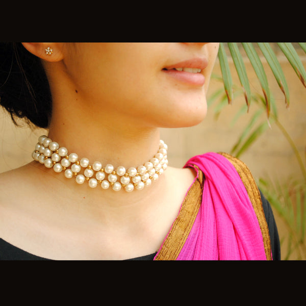 Women Pearl Choker by Beabhika (1 Pc Set)