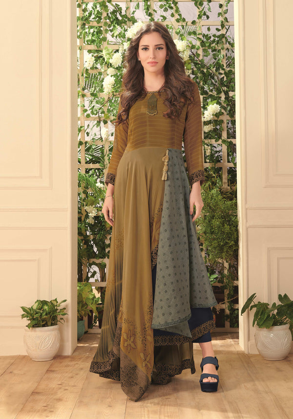 Women's Multi Cotton Silk Bollywood Exclusive Kurti - Ad-5042 - Navyaa