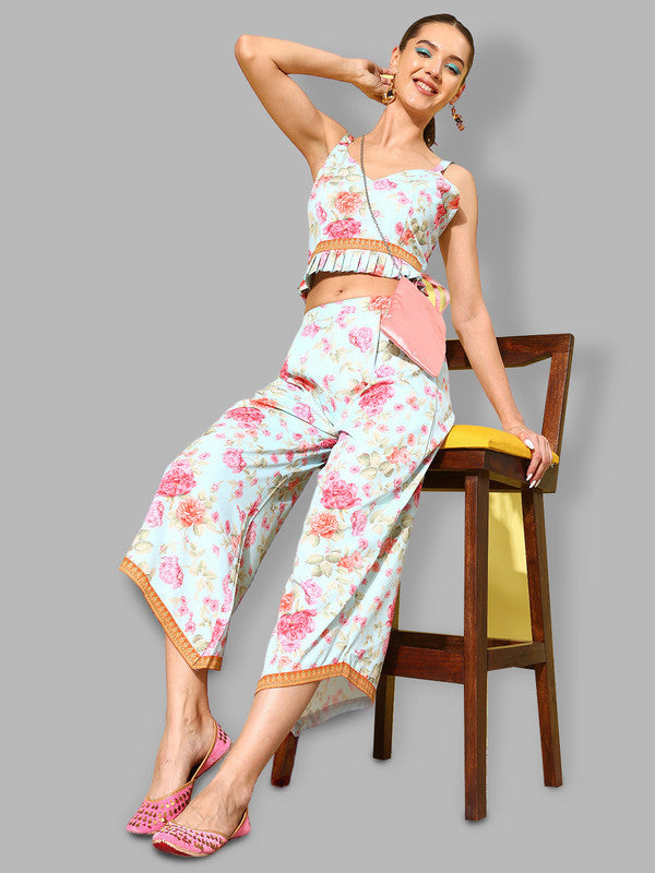 Women's Floral Printed Co-Ords - Ahalyaa