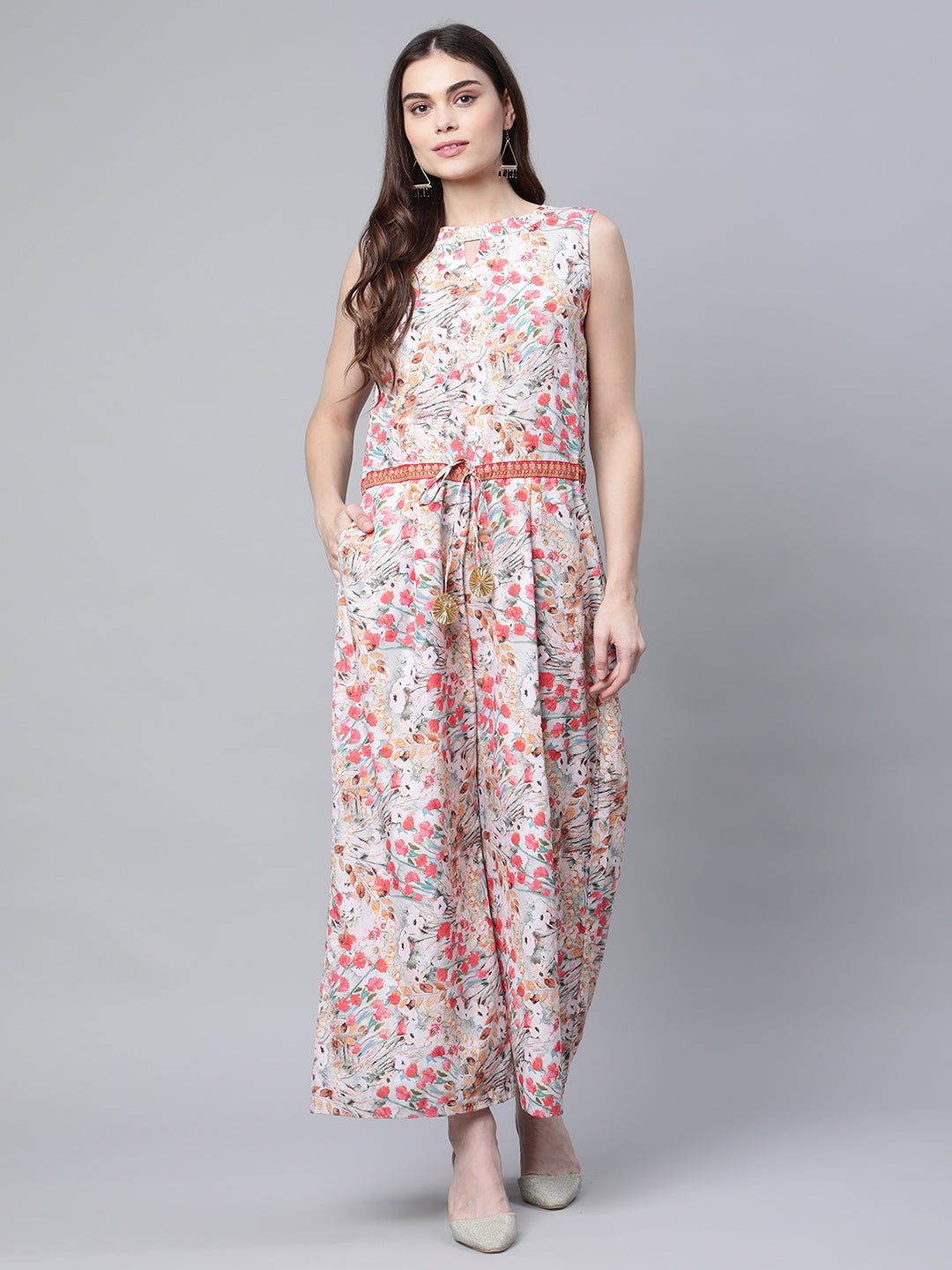 Women's Pink Jumpsuit By Ahalyaa (1Pc)