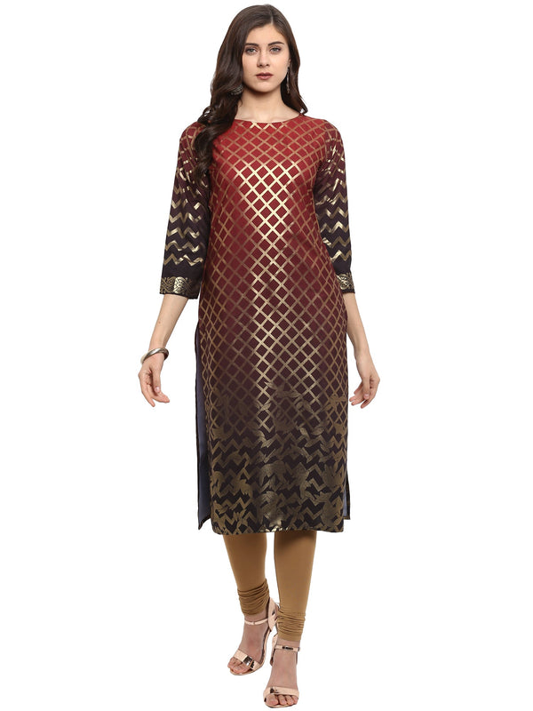 Women's Partywear Ombre Only Kurta - Ahalyaa