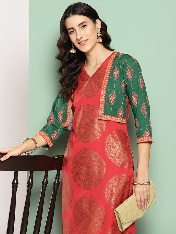 Jashvi Women Ethnic Motifs Printed Crepe Kurta