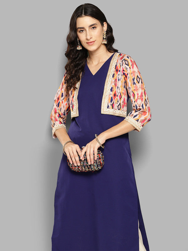 Women's Printed Sequinned Kurta - Ahalyaa