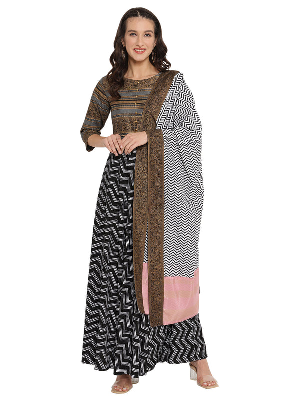 Printed Kurta with Dupatta