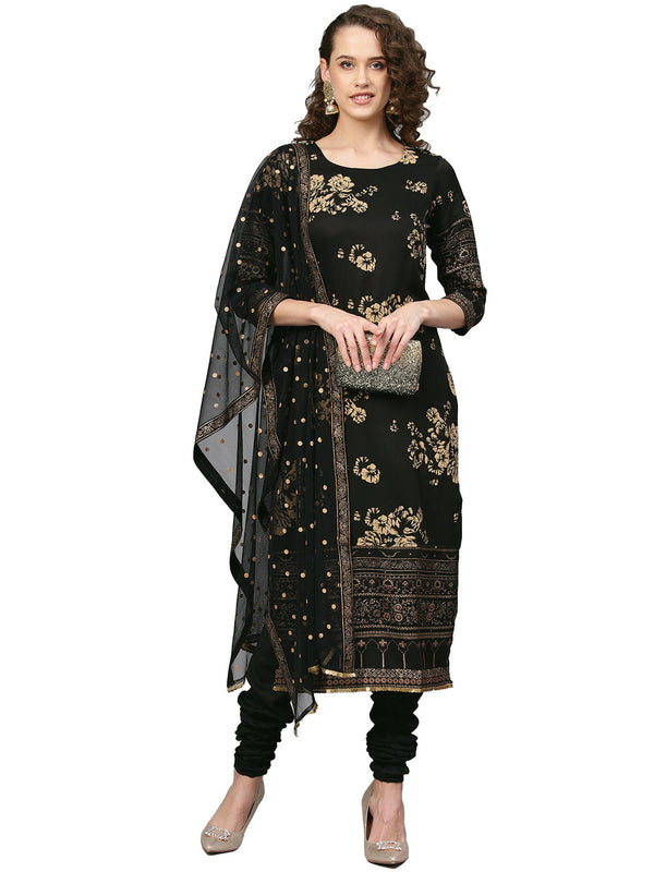 Black Printed  Kurta Set for Women's