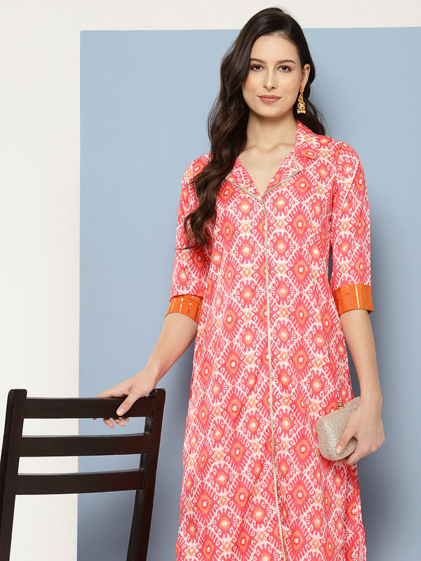 Jashvi Women Ethnic Motifs Printed Regular Gotta Patti Kurta with Palazzos