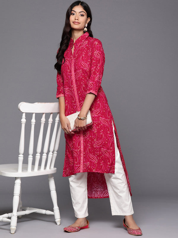 Women's Paisley Printed Kurta - Ahalyaa