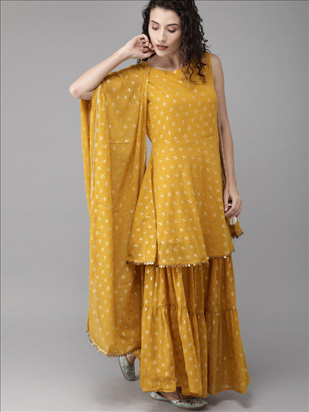 Women's Mustard Suit Set  - Ahalyaa