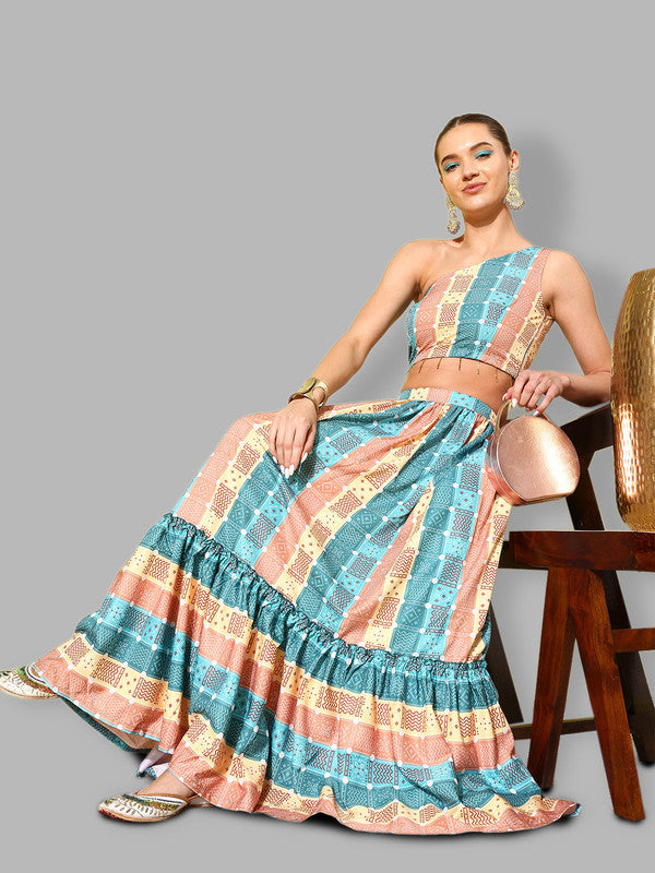 Women's Ethnic Printed Co-Ords - Ahalyaa