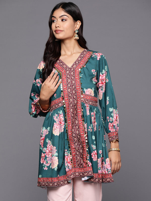 Women's Floral Printed Tunic - Ahalyaa