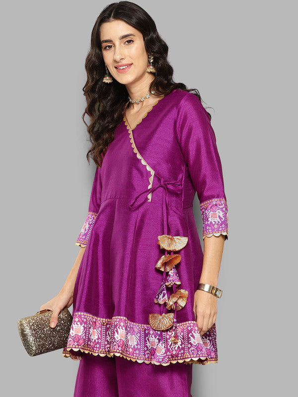 Women's Printed Ethnic Tunic With Palazzos - Ahalyaa