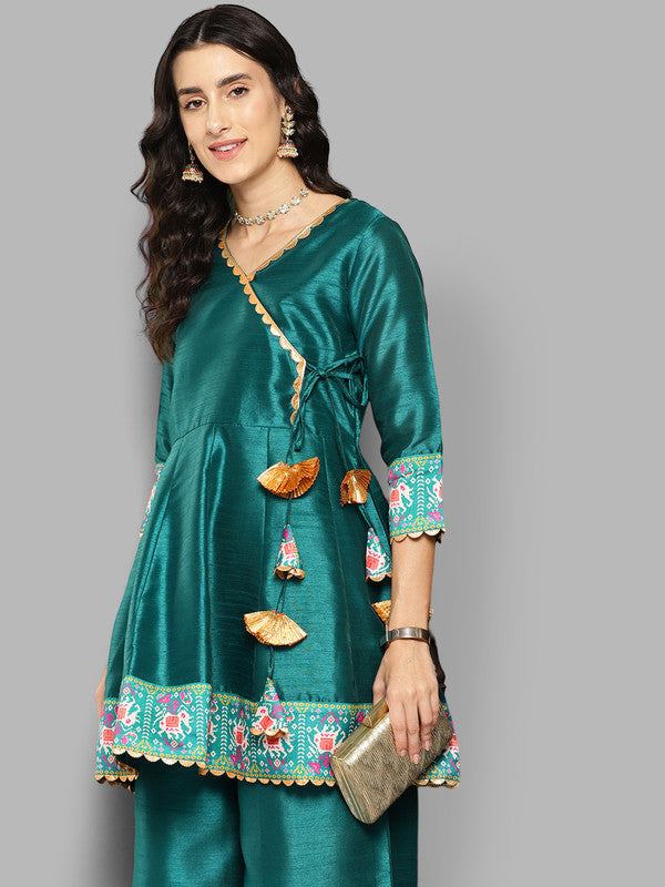 Women's Printed Ethnic Tunic With Palazzos - Ahalyaa