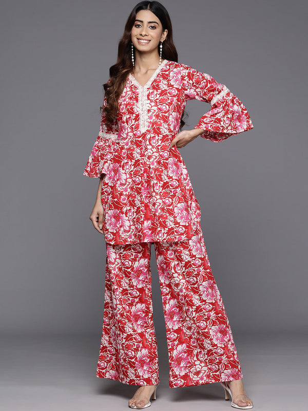 Floral Printed Pure Cotton Co-Ords