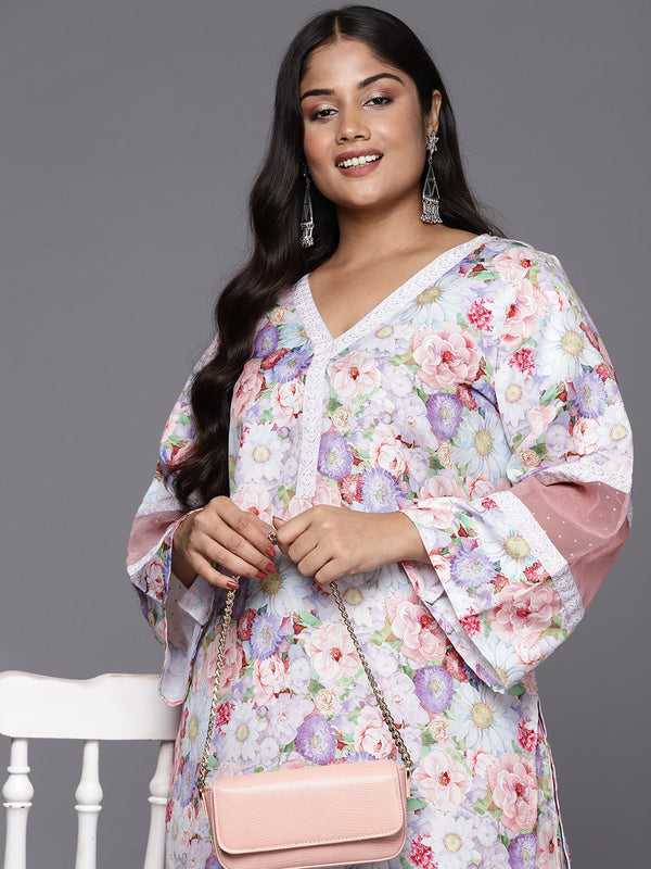 Jashvi Women Floral Printed Regular Kurta with Palazzos