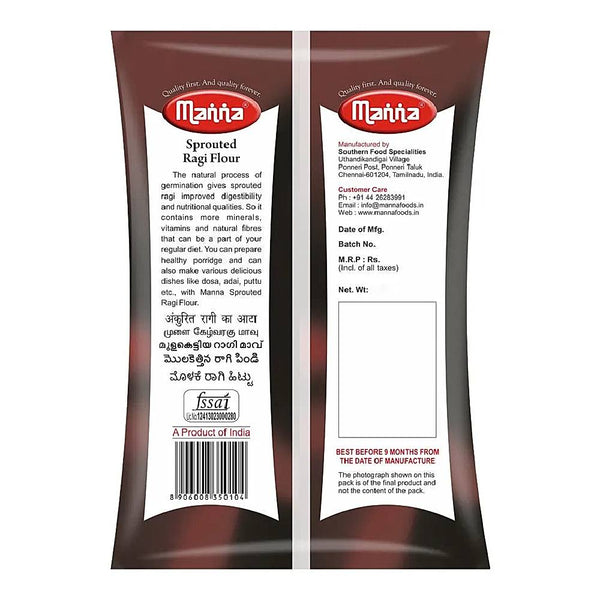 Manna Sprouted Ragi Flour