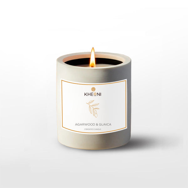 Cement Agarwood & Guaica Candle -  KHEONI