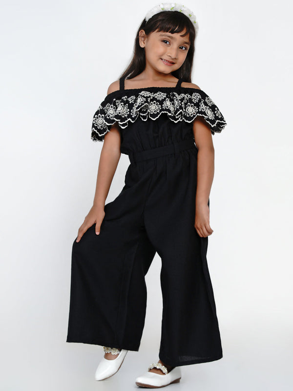 Girl's Black Jumpsuit - Bitiya By Bhama