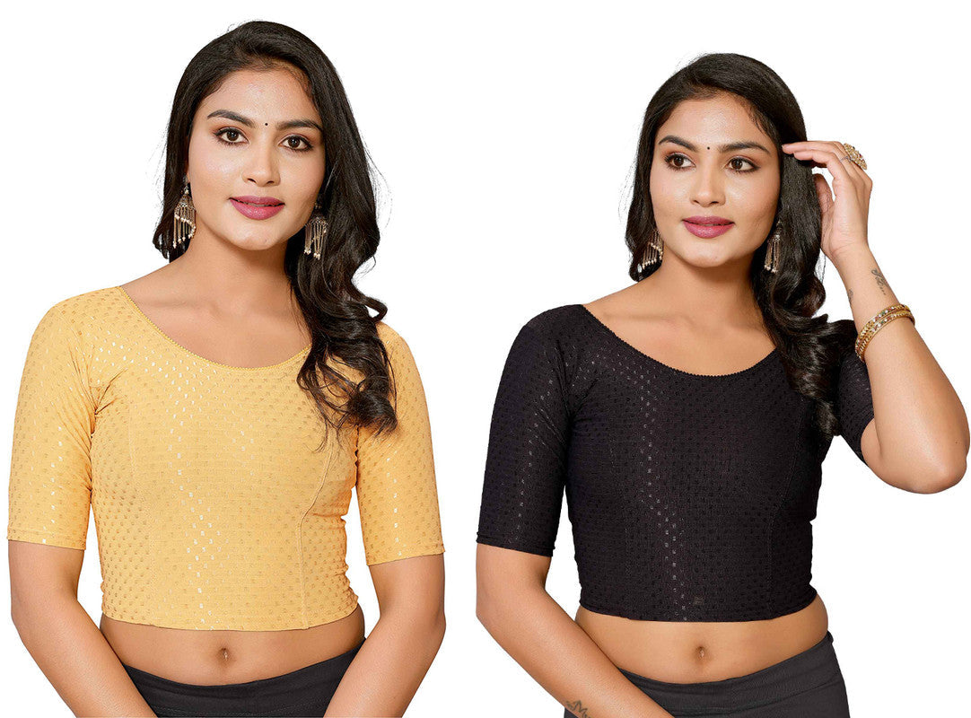 Women's Lycra Readymade Blouse Combo Pack - Malishka Export