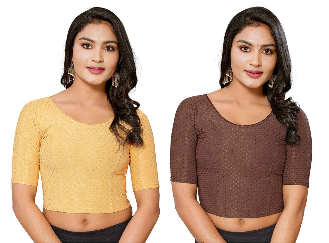 Women's Lycra Readymade Blouse Combo Pack - Malishka Export