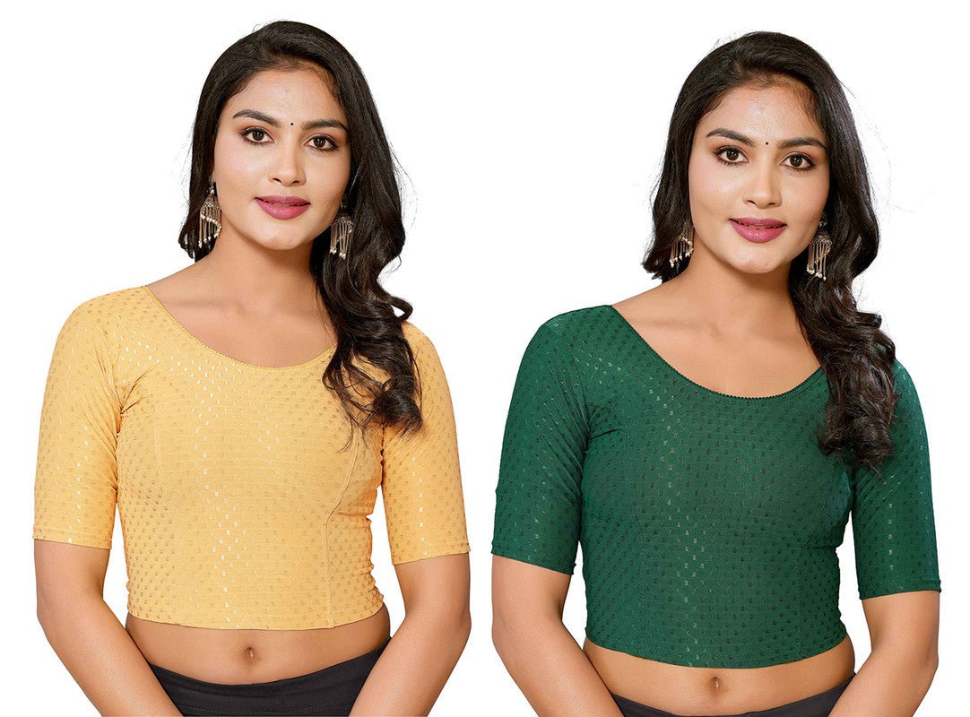 Women's Lycra Readymade Blouse Combo Pack - Malishka Export