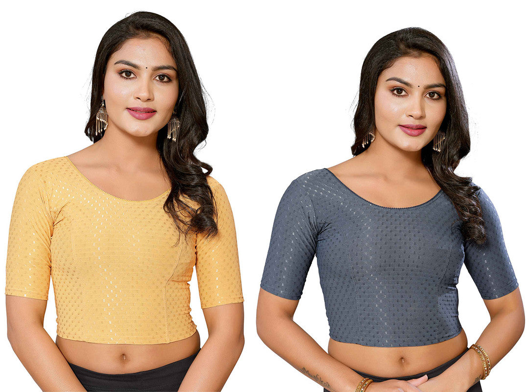 Women's Lycra Readymade Blouse Combo Pack - Malishka Export