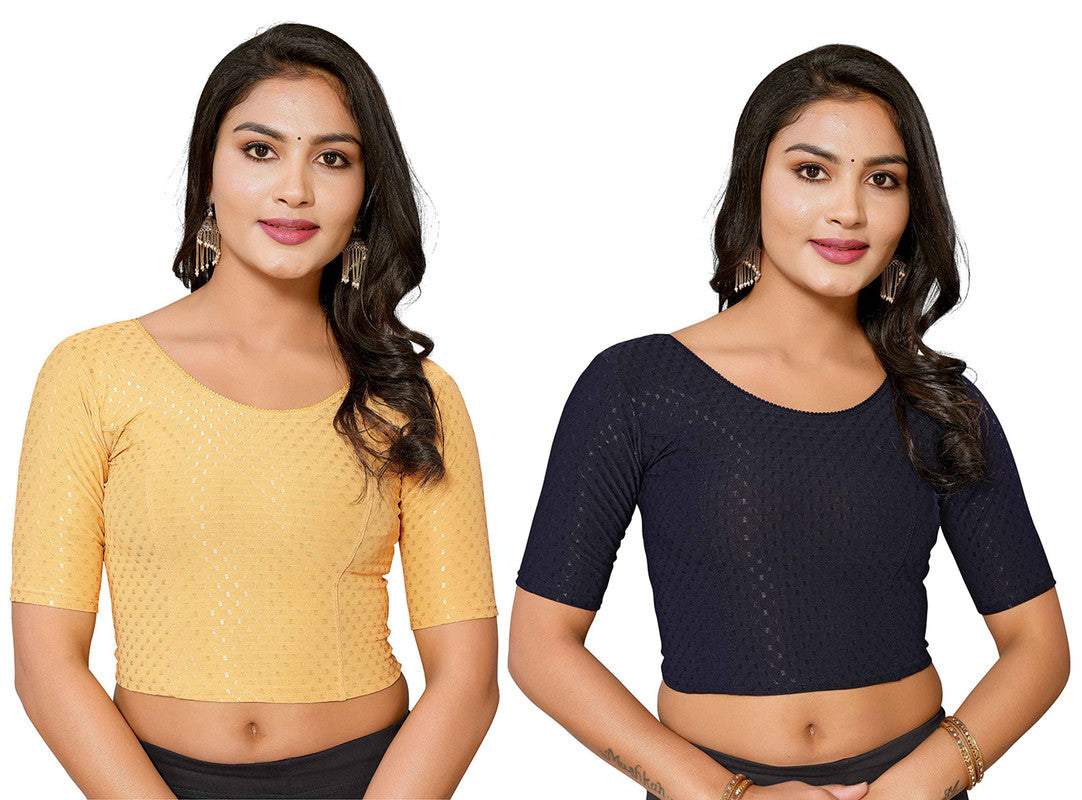 Women's Lycra Readymade Blouse Combo Pack - Malishka Export