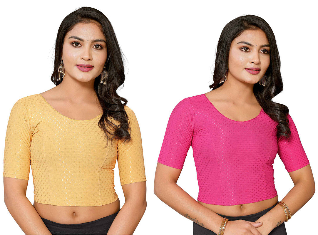 Women's Lycra Readymade Blouse Combo Pack - Malishka Export