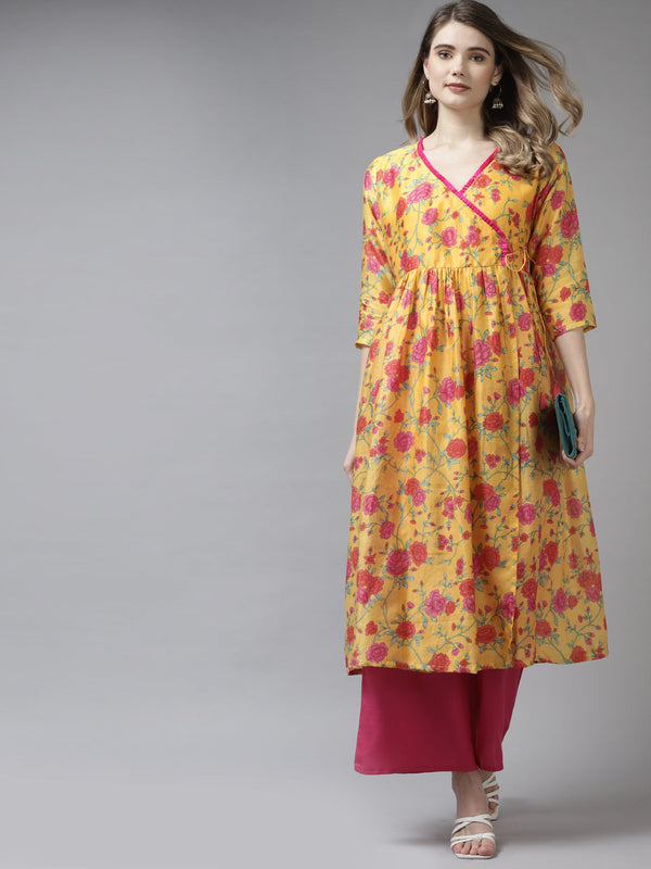 Women's Yellow Kurta Set - Noz2Toz